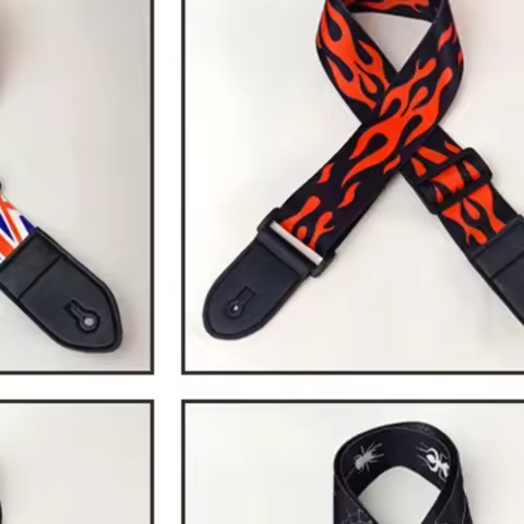 Embroidered Guitar Strap, Electric Guitar Shoulder Strap, 36 Inch Folk Guitar Bag Strap, Heat Transf