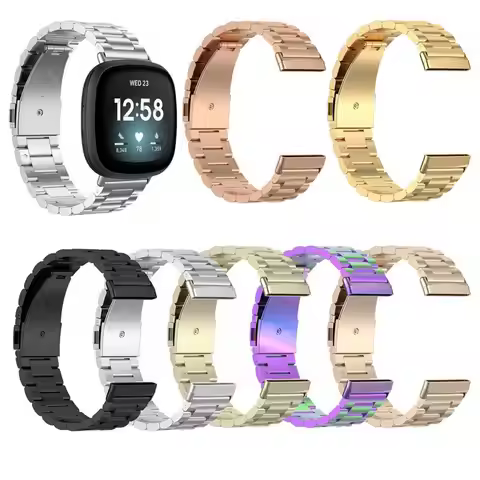 Metal Strap For Fitbit Versa 3 4 Smart Watch Wristband Stainless Steel Loop Clasp For Fitbit Sense 2