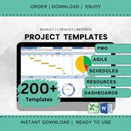 Project Management Template Bundle for Resource Planning and Capacity Planning in PMO Templates Agil