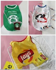 Pets vest  coffee potato chips candy