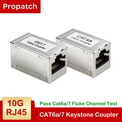 ProPatch Shielded RJ45 Cat7 Cat6/CAT6A Coupler RJ45 Coupler, Female to Female Ethernet Extender Adap