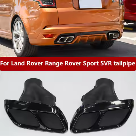 For 2018-2022 Model Range Rover Sport Muffler Tail Pipe 3.0 Upgrade 5.0 Range Rover SVR Black Rectan