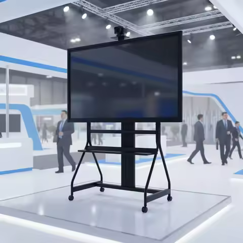 Mobile TV Cart Floor-Standing Mobile TV Stand Universal Sturdy for Presenters, Conference Rooms, Cla