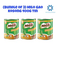 (Bundle of 3) (Exp: March 2027) Milo Gao Kosong 400g Tin Nestle Milo Gao Kosong 400g Tin Pek 3 kepin