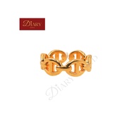 916/22K RING FASHION CHAIN LINK HOLLOW YELLOW GOLD