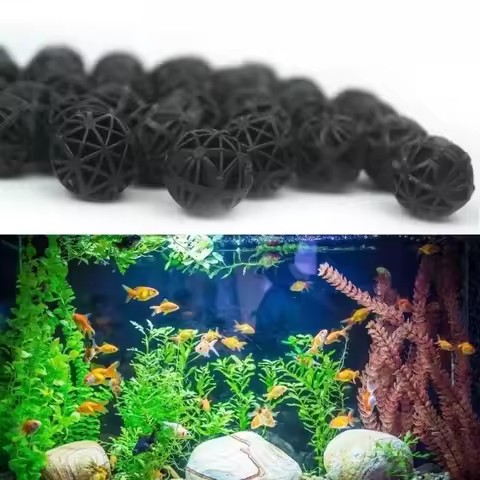 50/100Pcs Home Aquarium Pond Bio Balls 16mm Fish Tank Filter Media Marine Sum Water Treatment Qualit