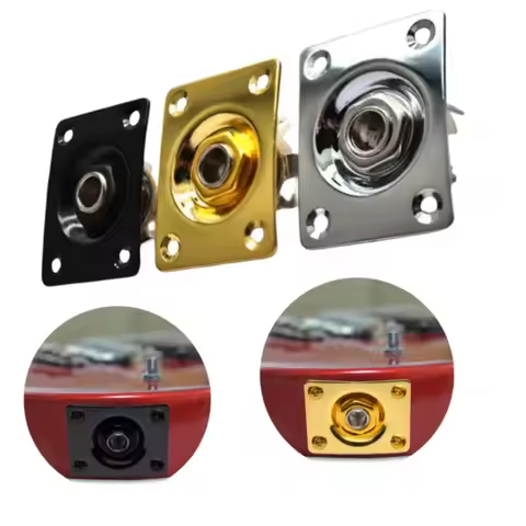 1PC Metal-reinforced square guitar jack panel – output jack cover specifically for Telecaster electr
