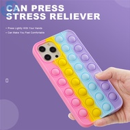 ♚▲Reliver Stress Pop Fidget Toys Push It Bubble Case for Realme C12 C15 C25 C25S 5 5i 6i Antistress