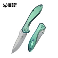 Top Kubey kb314 Ruckus Folding Knife Ti Handle 3.31" Bead Blasted C
