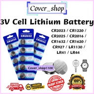 [Ready Stock] CR2032/CR1220/CR2025/CR2016/CR1632/CR1620/CR927/LR1130/LR41 3V Lithium Battery For Car