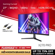 PRISM+ X270 PRO 27 180Hz 1ms 1500R Curved WQHD Adaptive Sync Ready Gaming Monitor [2560 x 1440]