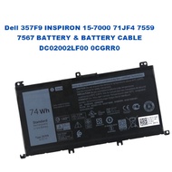 Dell 357F9 INSPIRON 15-7000 71JF4 7559 7567 BATTERY & BATTERY CABLE DC02002LF00 0CGRR0