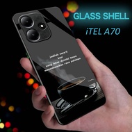 HP Glossy Glass Softcase for iTEL A70 - Casing iTEL A70hp - Protective Case Vivo iTEL A70hp -K35