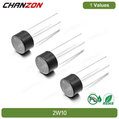 20Pcs 100% Original 2W10 Brand New Diode Bridge Rectifier 2A 1000V WOB Single Phase Full Wave Throug