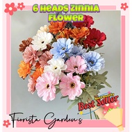 [1stalk] 6 Heads Zinnia Artificial Flower