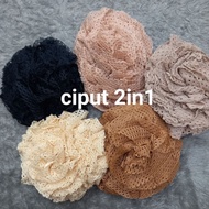 Ciput 2in 1/ciput turkish bun/inner turkish bshan jersey mis brocade
