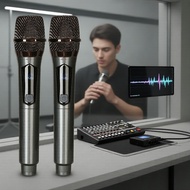 Wireless VHF Handheld Mic for Outdoor Live Broadcasts & Host Use, Karaoke Ready Mikrofon Tangan Tanp