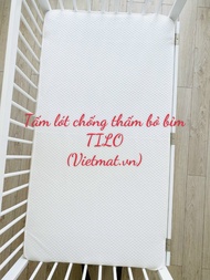 Size 62x114cm - Tấm lót chống thấm cho bé bỏ bỉm TILO lót cũi Chilux mềm êm thoáng mát không nóng bí
