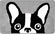 Dog Bath Mat, Cute French Bulldog Bathroom Rug - Soft Area Rug, Absorbent, Non-Slip, Machine Washabl