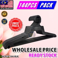 PlatMart - [READY STOCK] 144 PCS PP PLASTIC CLOTHES HANGER (BLACK) 64-019-144-BLK
