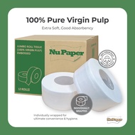 [SG STOCK] NuPaper Jumbo Roll Tissue |250M X 12ROLLS |Jumbo Toilet Paper| 100% Virgin Pulp | 2 Ply