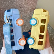 Bus Water Bottle Car Straw Water Cup Drinking Bottle Toy Bus Water Cups Detachable Portable For Kids