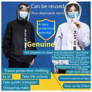 🇲🇾  Protective Jacket Clothing Anti-epidemic mask detachable Anti-droplet 防护外套