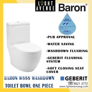 Baron W-888 Rimless One Piece Toilet Bowl