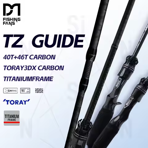 FISHINGFANS 46T CARBON TITANIUM FRAME TZ GUIDE 60° EVA TORAY 4 AXIS CROSS CARBON L ML LIGHT FISHING 
