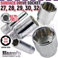 27mm 28mm 29mm 30mm 32mm SURFACE DRIVE SUPER LOCK LONG DEEP BOX SOCKET 27 28 29 30 32 COMBINATION RI