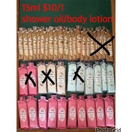 現貨 15ml - sabon shower oil , sabon body lotion $10/1