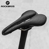 ROCKBROS Bicycle Cushion 3D Printed Hollow Shockproof Bike Saddle Hexagonal Lattice Rebound Breathable Ultralight Bicycle Seat Bike Accessories