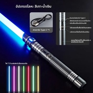REikirc Upgraded Version Gravity Sensing Lightsaber 2 In 1 7-color Metal Laser Sword Rechargeable To