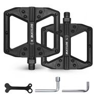 BUCKLOS Mountain Bike MTB Flat Wide Platform Pedals - Bicycle Large Nylon Road BikeNon-Slip Pedal fo
