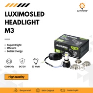 H6 23W 3-Sided AC/DC Motorcycle Projector Headlight Super Bright Automatic Bebek M3 LUXIMOS