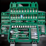 Ready stock Motorcycle Toolbox Set Fast Ratchet Wrench 46pcs Socket Group Bit Industrial-grade Toolb