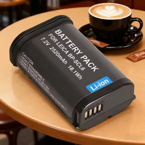2520mAh BP-SCL4/SCL6 Replacement Battery & Charger for Leica Q3/Q2/SL3/SL2 High Capacity Li-ion Powe