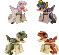 Mattel Jurassic World 4-Pack Egg to Dinosaur Transforming Toys, Hidden Hatchers Figures, 8 Step Dino