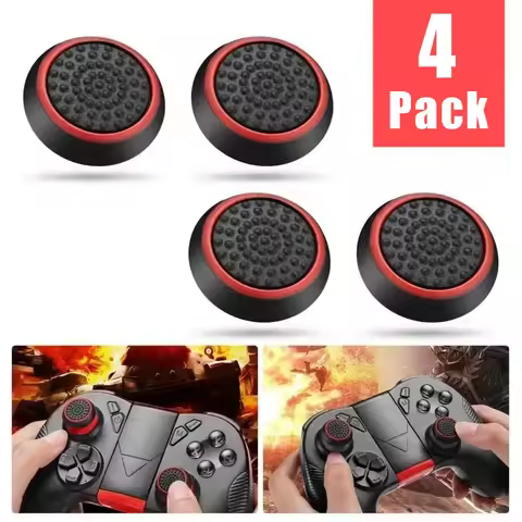 4PCS Anti-slip Silicone Analog Joystick Caps Controller Thumbstick Grip Caps Case for PS3 PS4 PS5 Xb