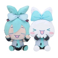100% ต้นฉบับ SGA Hatsune Miku ของเล่นตุ๊กตา Miku Fufu Bowknot Ver. Sanrio ของเล่นตุ๊กตาอะนิเมะการ์ตู