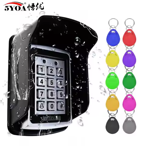5YOA RFID Metal Access Control Keypad Waterproof Rainproof Cover Outdoor Door Opener Electronic Lock