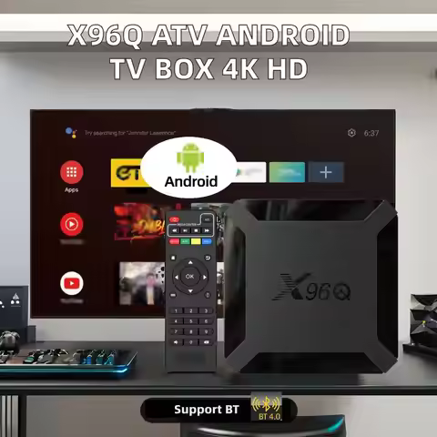 Factory Custom ATV X96Q Android TV Box Support Bluetooth Allwinner H313 Real 2GB+16GB 2.4G Wifi Smar
