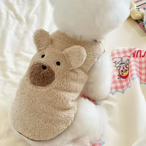 1-7kg Winter Dog Clothing Soft Puppy Clothes Teddy Bear Sweater Vest Teddy Schnauzer Clothes Warmth 