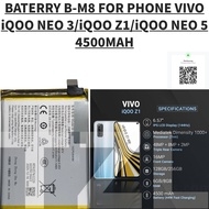 BATERRY VIVO PHONE B-M8 COMPATIBLE PHONE VIVO iQOO NEO 3/iQOO Z1/iQOO NEO 5 BATERRY 4500MAH