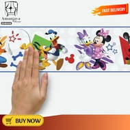 Kids Disney Mickey Mouse , Pooh and Gawo Gawon Wallpaper Border