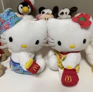 McDonald's X Sanrio Hello Kitty &amp; Dear Daniel Star Pair Set Soft Stuffed Plush Toys Doll Decorative Decoration Collectible 麥當勞凱蒂貓/堤提貓/吉蒂貓情侶泳裝 沙灘 毛公仔 toy dolls 1999年絕版M記麥記洋娃娃McDonald 懷舊玩具