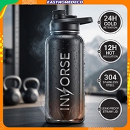 INVORSE 32oz Stainless Steel Vacuum Insulated Water Bottle BPA Free Leakproof Thermos Flask Sports W