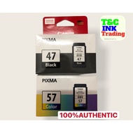 Original CANON PG-47 & CL-57s / 57 Ink Cartridge *Ready Stock*