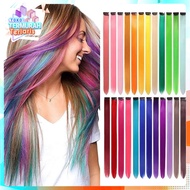 TTT Hair Clip Wig Color Highlight Hair Extensions Women Korean Length 55cm Straight Clip Smoothing B