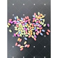 35pcs Plastic Barrel Beads